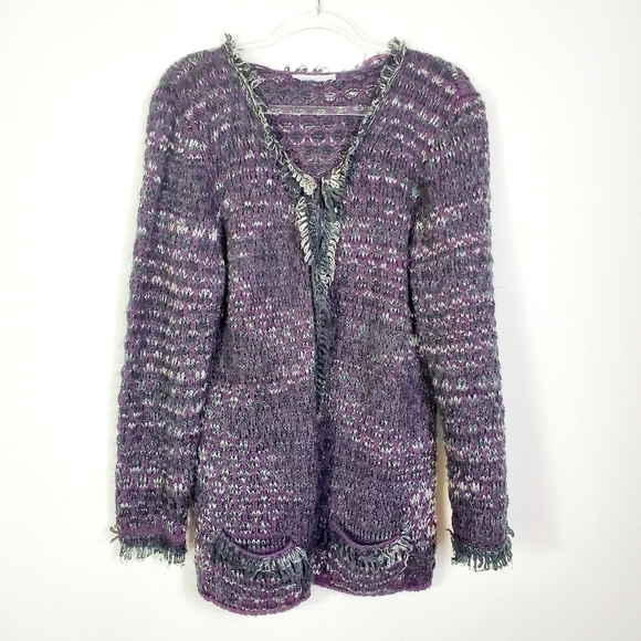 OPEN KNIT CARDIGAN WITH POCKETS - Picture 1 of 4